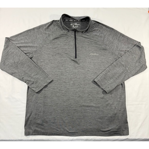 Eddie Bauer Other - Eddie Bauer Motion FreeDry Mens XXL Gray Heathered Quarter Zip Pullover 1635693